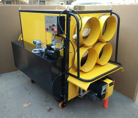 Efficienza dei riscaldatori di olio di scarico da 200 kW nel cantiere di costruzione del tunnel del parco giochi
