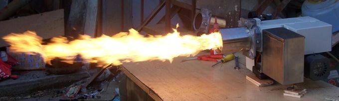 Bruciatore di olio vegetale di rifiuti stabile di 114 mm di diametro di tubo con tre ugelli 0